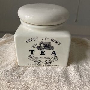 Sweet Home Tea Canister - Ivory
